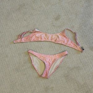 TRIANGLE Pink Cheetah Bikini Set